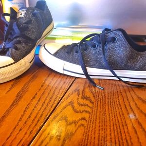 Black glitter converse chucks